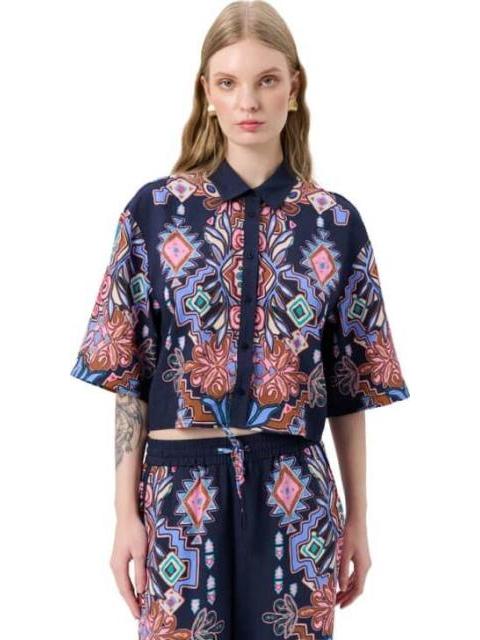 BLUSA ESTAMPADO AZUL MARINO HOLLY LAND - Imagen 2