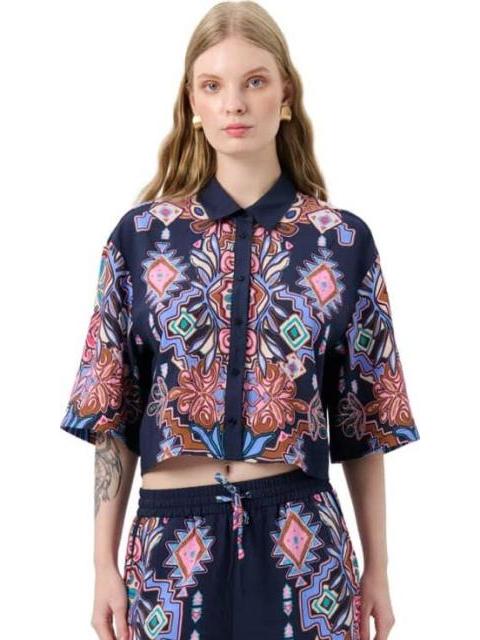 BLUSA ESTAMPADO AZUL MARINO HOLLY LAND - Imagen 3