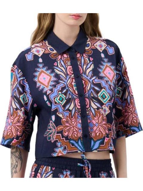 BLUSA ESTAMPADO AZUL MARINO HOLLY LAND - Imagen 6