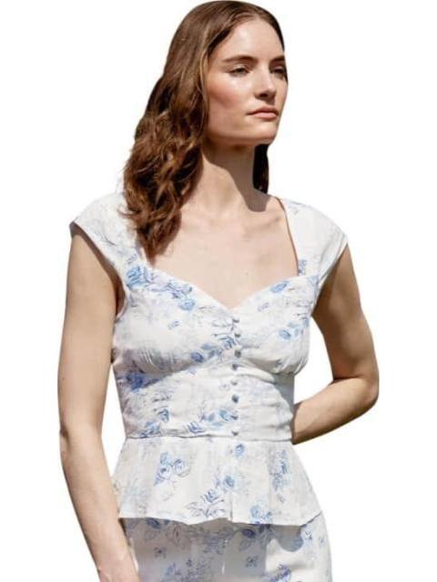 BLUSA FLORES BLANCO HOLLY LAND - Imagen 4