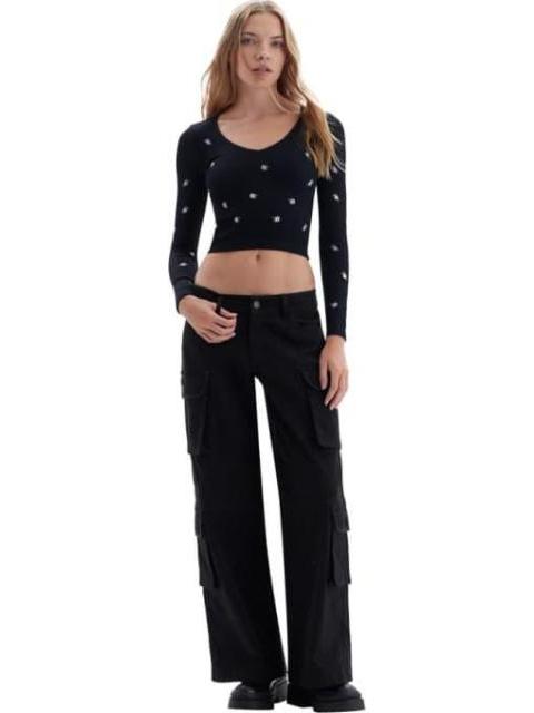 BLUSA FLORES NEGRO HOLLY LAND - Imagen 2
