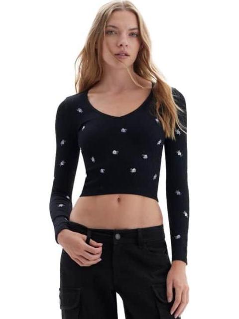 BLUSA FLORES NEGRO HOLLY LAND - Imagen 3