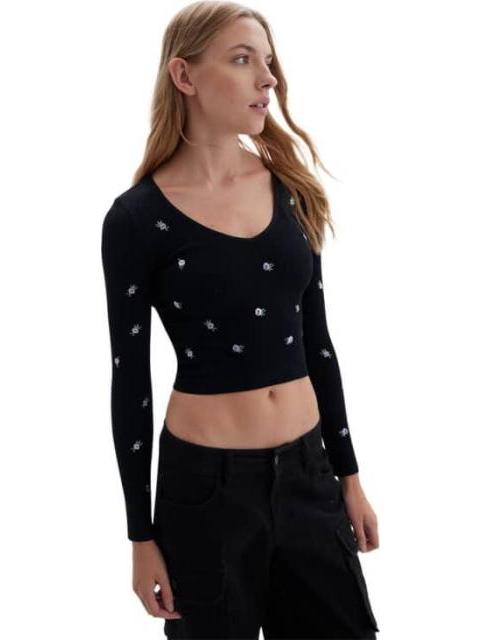 BLUSA FLORES NEGRO HOLLY LAND - Imagen 4