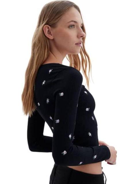 BLUSA FLORES NEGRO HOLLY LAND - Imagen 5