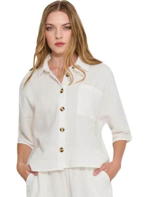 BLUSA LISA BLANCO HOLLY LAND - Imagen 2