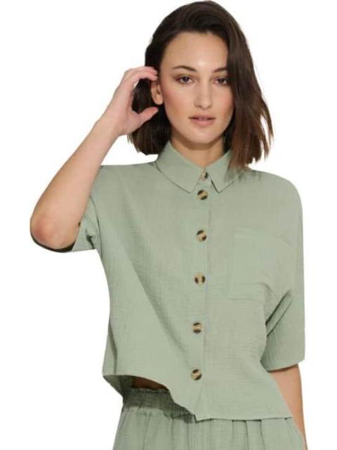 BLUSA LISA VERDE HOLLY LAND - Imagen 3