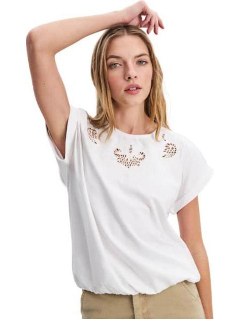 BLUSA MANGA CORTA BLANCO HOLLY LAND - Imagen 4
