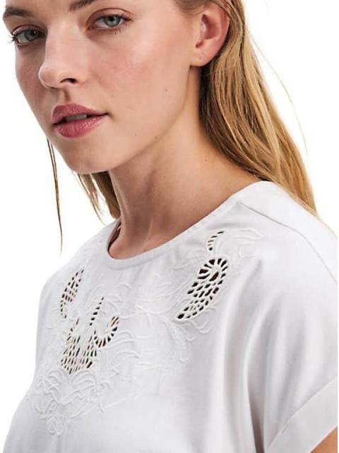 BLUSA MANGA CORTA BLANCO HOLLY LAND - Imagen 5