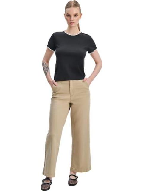 BLUSA MANGA CORTA NEGRO HOLLY LAND