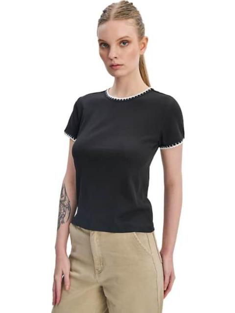 BLUSA MANGA CORTA NEGRO HOLLY LAND - Imagen 3