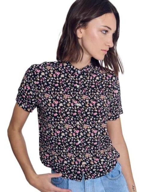BLUSA MANGA CORTA NEGRO HOLLY LAND - Imagen 4