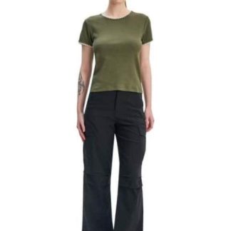 BLUSA MANGA CORTA VERDE OLIVO HOLLY LAND
