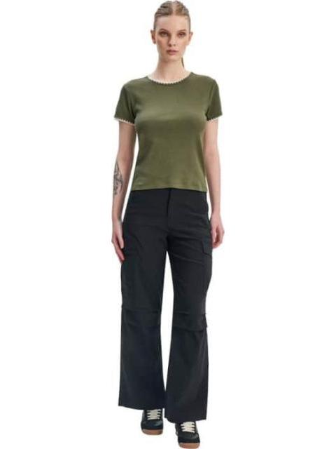 BLUSA MANGA CORTA VERDE OLIVO HOLLY LAND