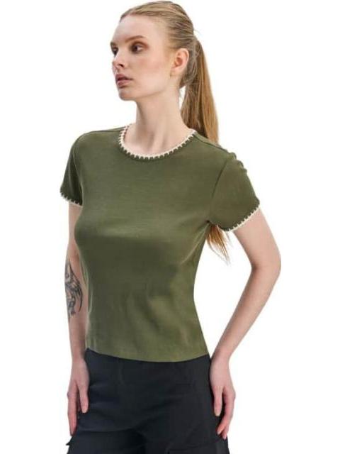 BLUSA MANGA CORTA VERDE OLIVO HOLLY LAND - Imagen 2