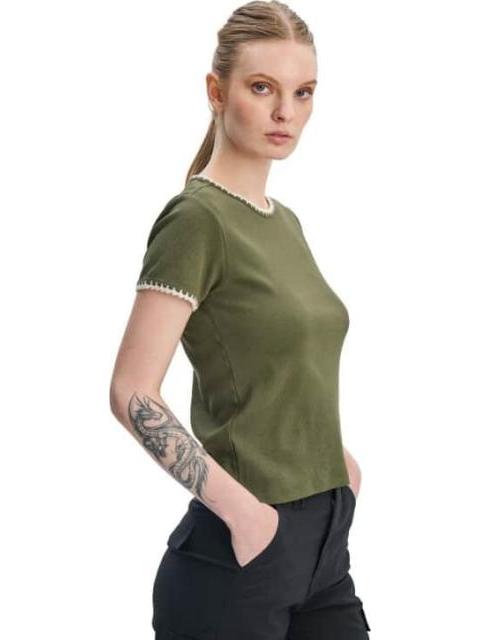 BLUSA MANGA CORTA VERDE OLIVO HOLLY LAND - Imagen 3