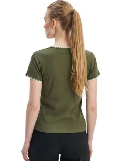 BLUSA MANGA CORTA VERDE OLIVO HOLLY LAND - Imagen 4