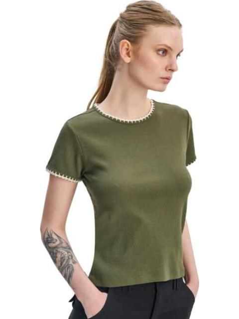 BLUSA MANGA CORTA VERDE OLIVO HOLLY LAND - Imagen 5
