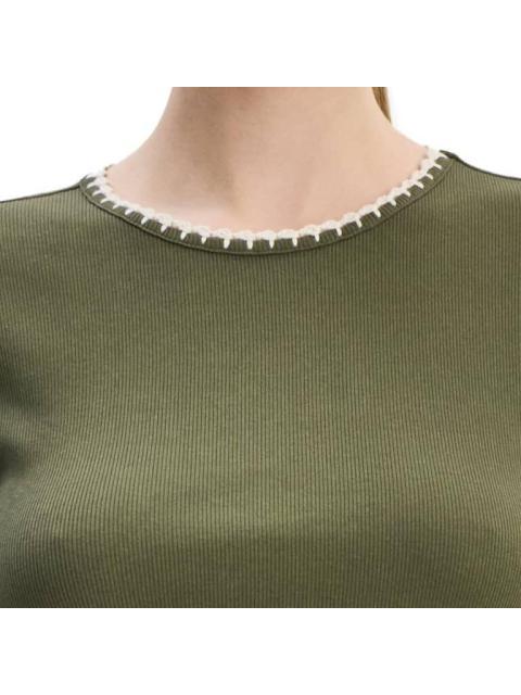 BLUSA MANGA CORTA VERDE OLIVO HOLLY LAND - Imagen 6
