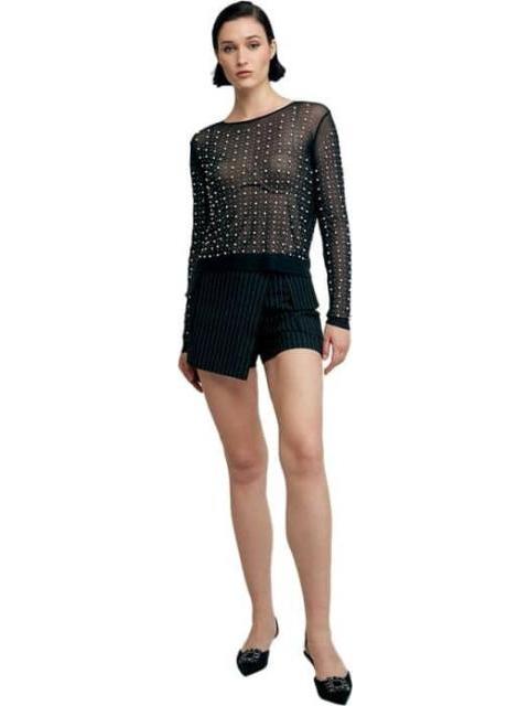 BLUSA MESH PERLAS NEGRO HOLLY LAND - Imagen 6
