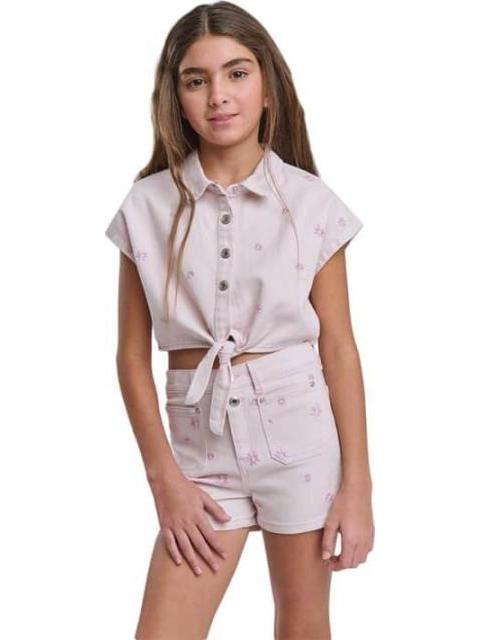 BLUSA MEZCLILLA ROSA HOLLY LAND KIDS - Imagen 2