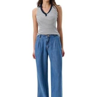 BLUSA POLO SIN MANGAS AZUL MARINO HOLLY LAND