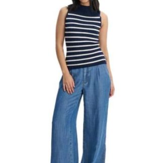 BLUSA RAYAS AZUL MARINO HOLLY LAND