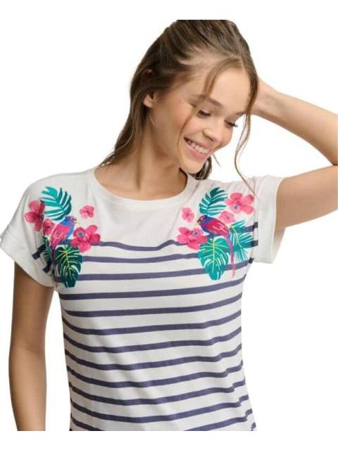 BLUSA RAYAS BLANCO HOLLY LAND - Imagen 4