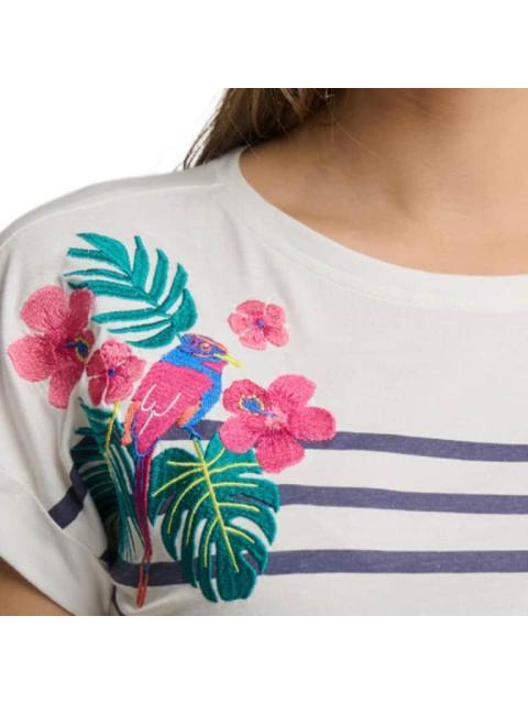 BLUSA RAYAS BLANCO HOLLY LAND - Imagen 6