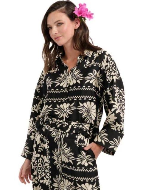 BLUSA SATINADA NEGRO HOLLY LAND - Imagen 5