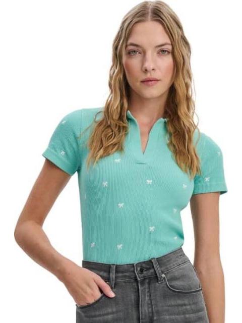 BLUSA SIN COSTURAS AZUL HOLLY LAND - Imagen 3