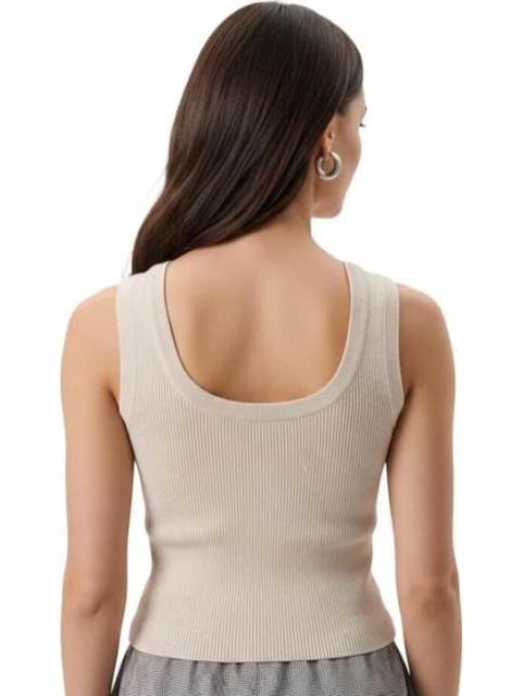 BLUSA SIN MANGAS BEIGE HOLLY LAND - Imagen 4