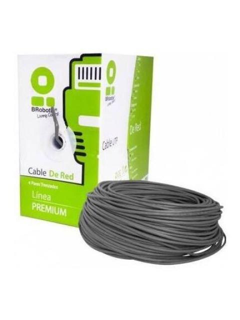 BROBOTIX BOBINA DE CABLE CAT5E CCA UTP ELITE 100 METROS GRIS - Imagen 4