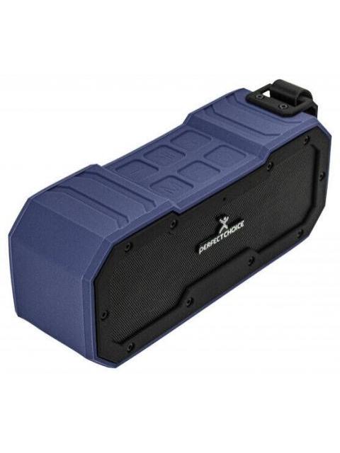 PERFECT CHOICE BOCINA PORTATIL FORTE BLUETOOTH INALAMBRICO 10W RMS USB NEGRO-AZUL - RESISTENTE AL AGUA - Imagen 3