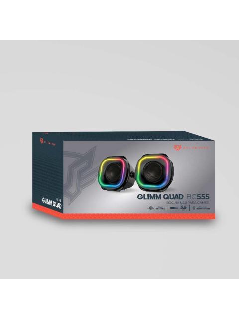 BOCINAS 2.0 GAMER GLIMM QUAD BG555 BALAM RUSH CONEXION BLUETOOTH-AUXILIAR CONTROLADOR TOUCH ILUMINACION LED 3 MODOS 10W RMS. SONIDO ESTEREO ALIMENTACIO - Imagen 4
