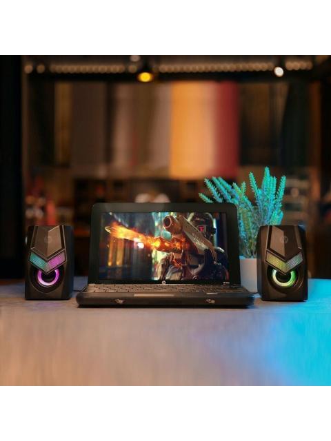 BOCINAS HP DHE6000 SISTEMA REQUERIDO 3.5MM AUDIO JACK. COMPATIBILIDAD PC LAPTOP Y OTROS DISPOSITIVOS CON ENTRADA 3.5MM. - Imagen 3