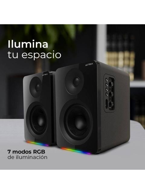 ACTECK BOCINA CON SUBWOOFER DYNAMIC EXACT R BS700 BLUETOOTH ALAMBRICO-INALAMBRICO 50W RMS USB NEGRO - Imagen 4