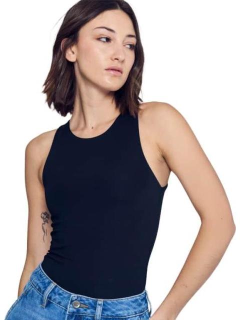 BODY LISO SIN MANGA NEGRO HOLLY LAND - Imagen 4