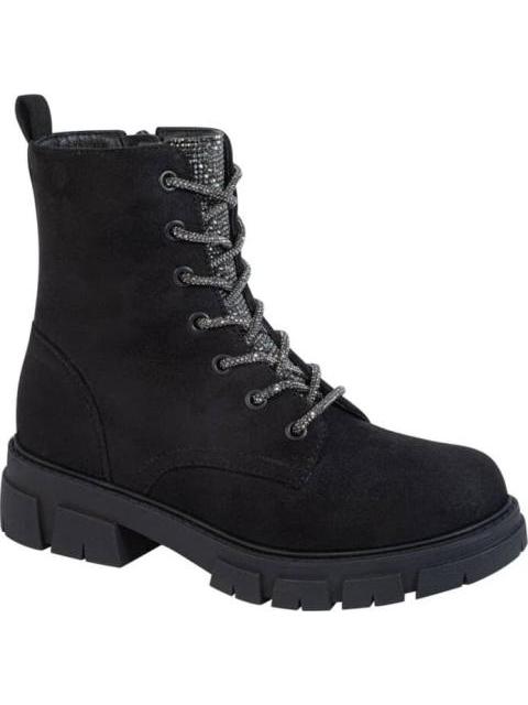 BOTA AGUJETA CON PEDRERIA NEGRO VIVIS SHOES KIDS - Imagen 2