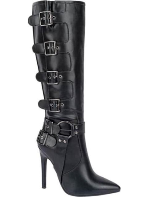BOTA ALTA CON HEBILLAS NEGRO THALIA SODI - Imagen 4