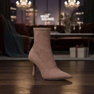 BOTA ANTE TUBO STRETCH TAUPE YAELI FASHION
