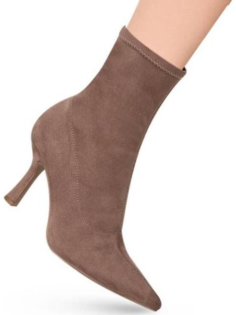BOTA ANTE TUBO STRETCH TAUPE YAELI FASHION - Imagen 2