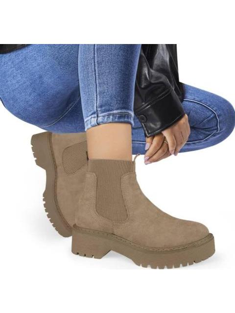 BOTA CHELSEA SUELA TRACK TAUPE GOODYEAR - Imagen 2