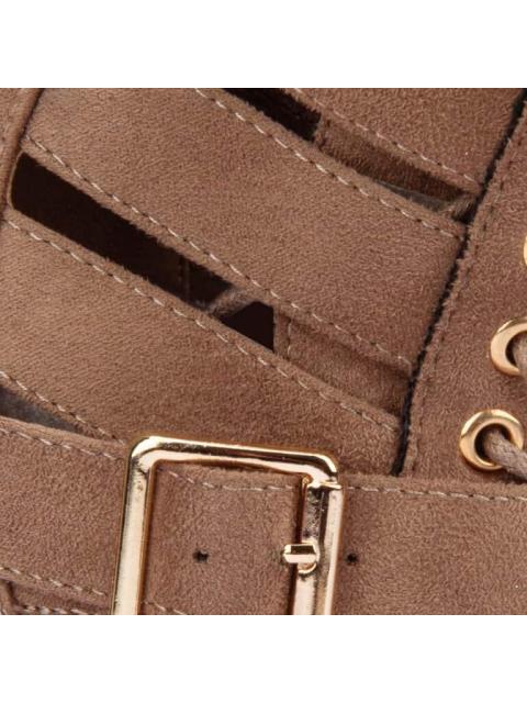BOTA CON ABERTURA TAUPE TIERRA BENDITA - Imagen 6