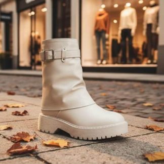 BOTA CON ARRUGA BEIGE TIERRA BENDITA