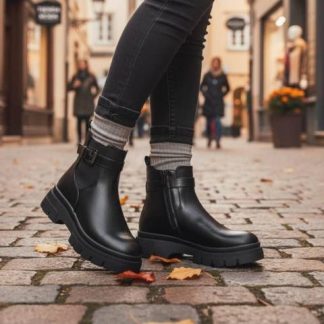 BOTA CON ELASTICO NEGRO GOODYEAR