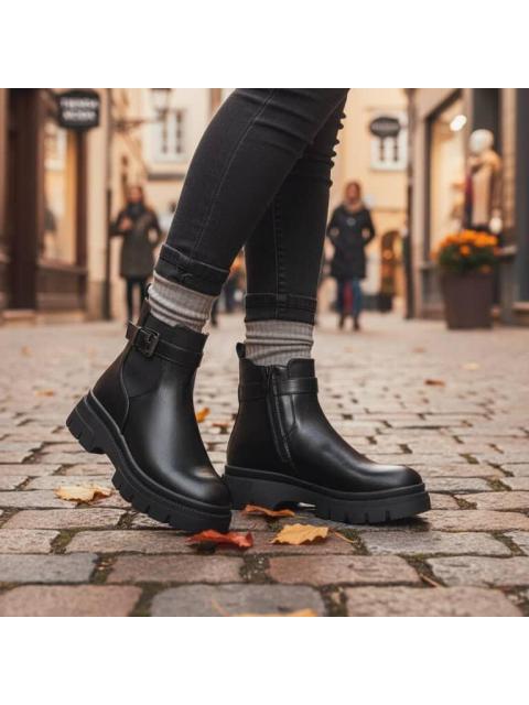 BOTA CON ELASTICO NEGRO GOODYEAR