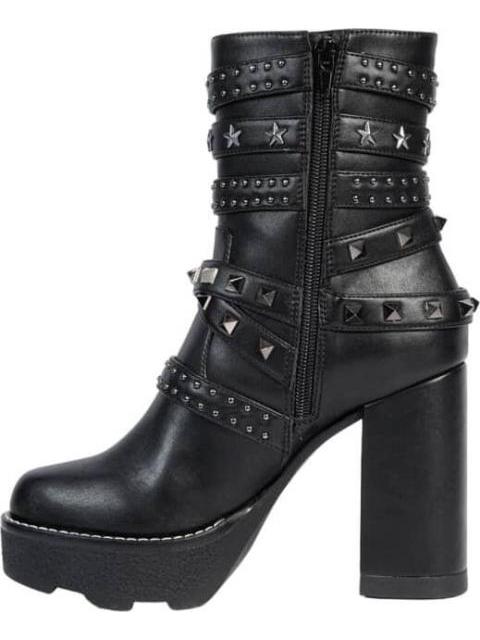 BOTA CON ESTOPEROLES NEGRO BELINDA PEREGRIN - Imagen 5