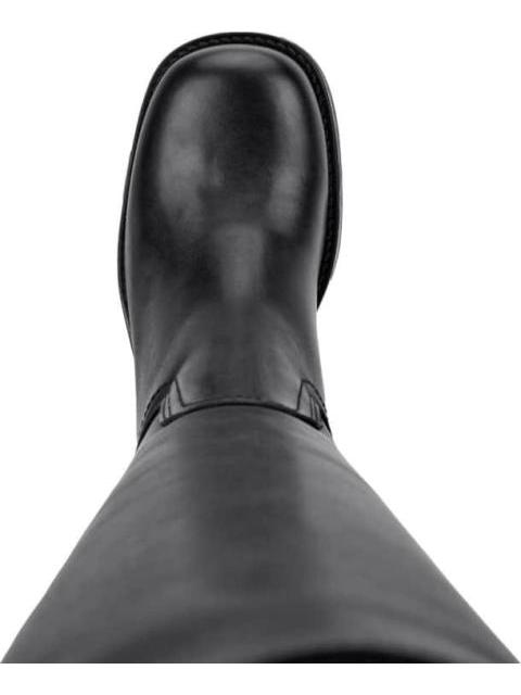 BOTA DE PIEL VACUNO NEGRO TIERRA BENDITA DELUXE - Imagen 3