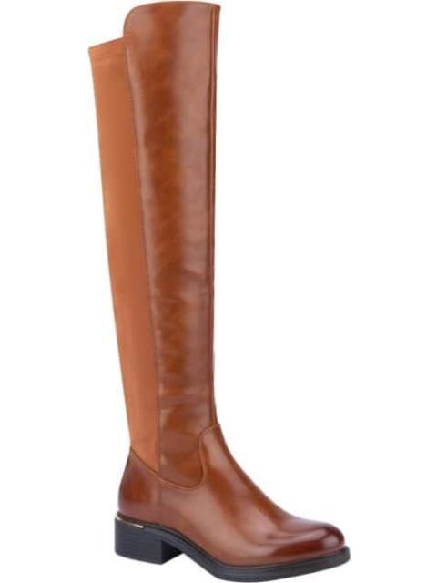 BOTA EXTRALARGA STRETCH COGNAC TIERRA BENDITA - Imagen 2