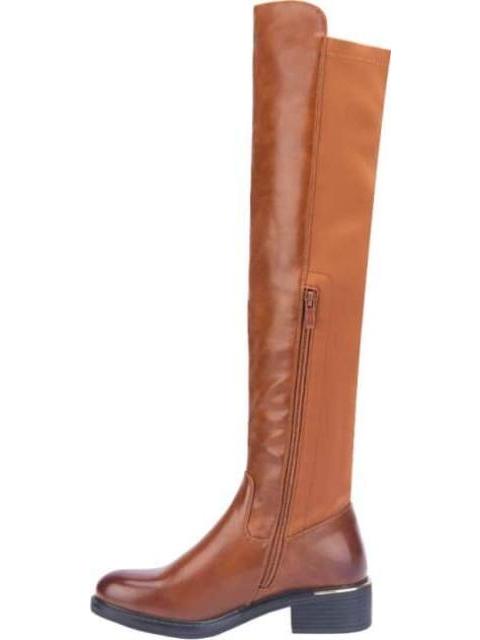 BOTA EXTRALARGA STRETCH COGNAC TIERRA BENDITA - Imagen 5